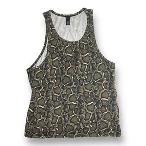 H&M Men’s Snake Skin‎ Print Racerback Tank Top Size M Multicolor Sleeveless